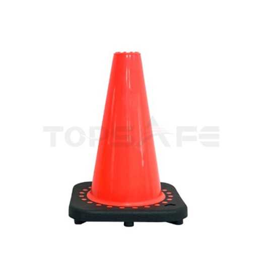 30cm Black Base PVC Traffic Cones