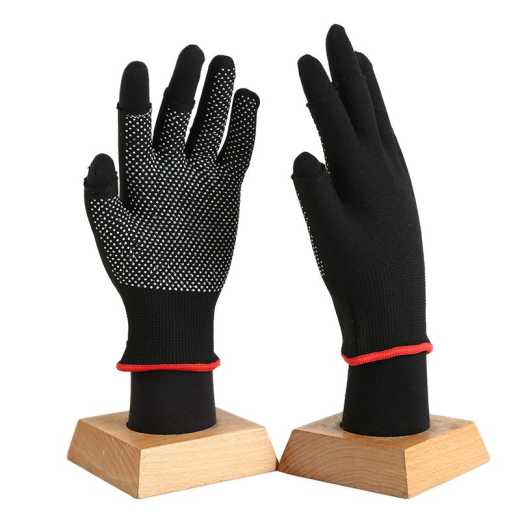 Hengjia nylon dew three finger gloves men and women summer thin breathable work wear resistant non-slip fishing outdoor elastic driving gloves