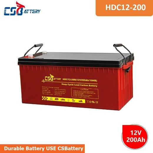 Csbattery 12V200ah 20years Working-Life Lead-Carbon Sunny Battery for Communication/Pond-Fountain-Pumps/Golf-Cart/Golf-Cart Vs: Trojan/Exide