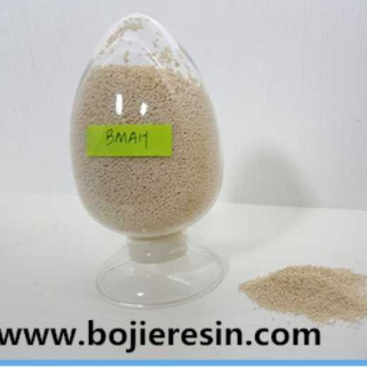 Ion exchange resin for separation and purification of  scandium