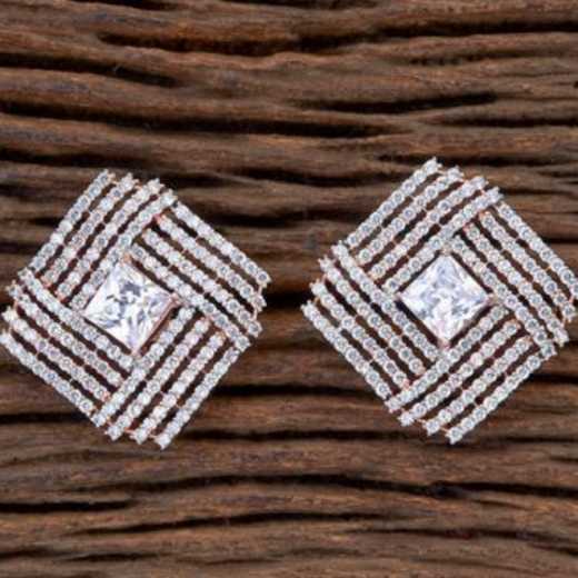 Cubic Zirconia Earrings with Rose Gold Plating