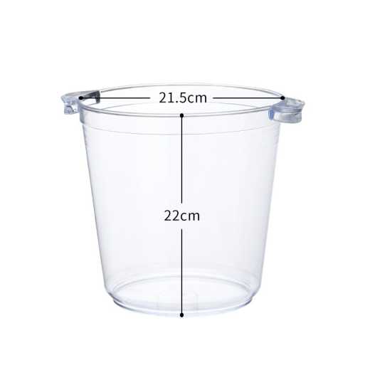 Zhensheng plastic large round transparent ice bucket