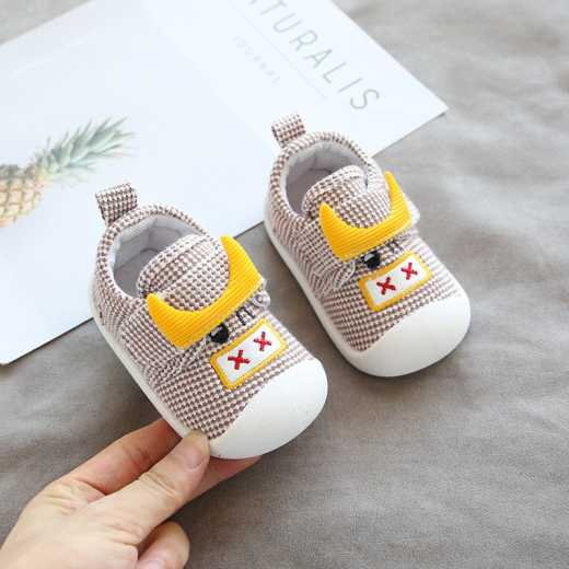 Spring and Autumn Embroidered mesh shoes for boys and girls, 1-3 years old, New Velcro shoes for boys and girls in autumn