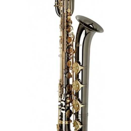 Allora Paris Series Professional Black Nickel Baritone Saxophone AABS-955 - Black Nickel Body - Brass Lacquer Keys
