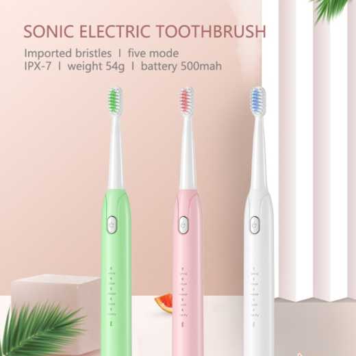 Electric Toothbrush S802 Waterproof Automatic Sonic ToothBrush Rechargeable 5 Models with 2 Brush Heads
