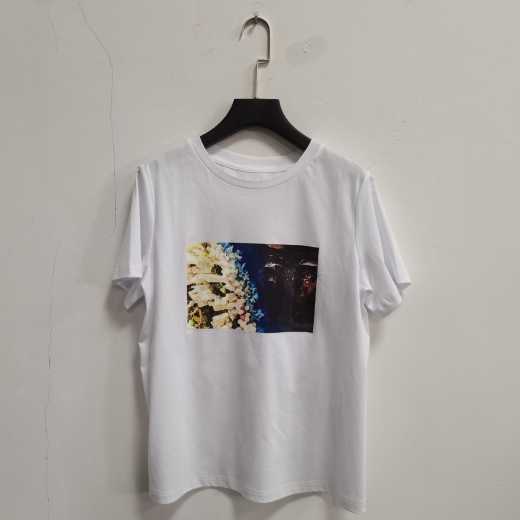Short sleeve print loose-fitting T