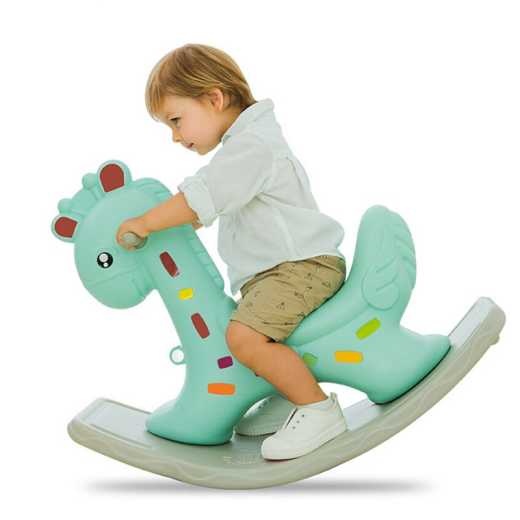 Veryhonor portable baby rotating walker plastic children's cartoon rocking horse riding animal toy