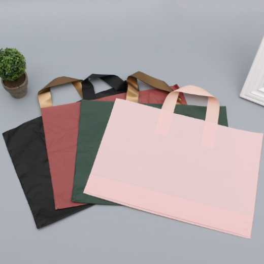 Factory Custom Soft-Loop Handle PE Shopping Bags