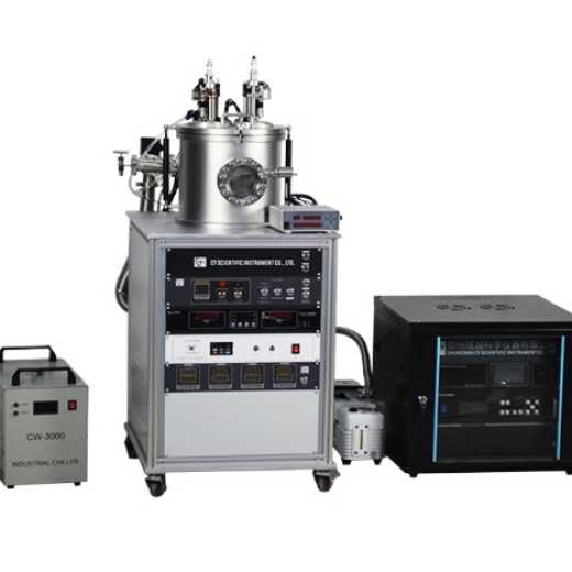 Stainless steel chamber double head magnetron sputtering coating instrument