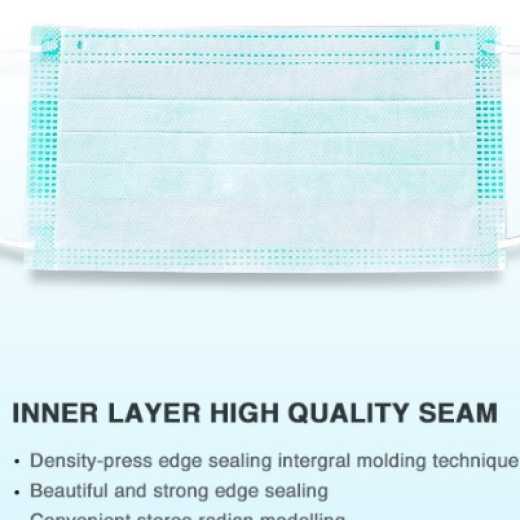 wholesale water-proof non-woven breathing disposable three ply mouth face mask 