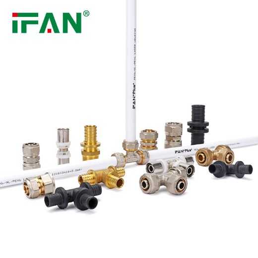 IFAN Floor Heating System 16-32mm Female Male Thread Fitting Brass PEX Pipe Fittings