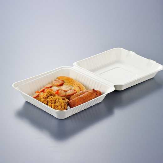 JM Jiamei 9*9 lock box is environmentally friendly and degradable disposable tableware for 50 pieces