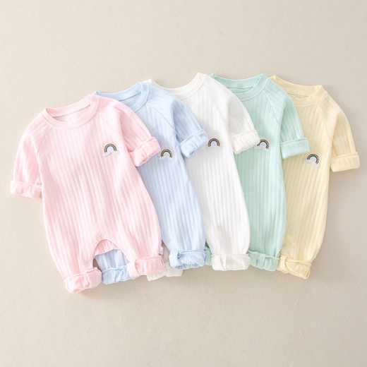 Ziluotong newborn bodysuit pure cotton thin spring and Autumn