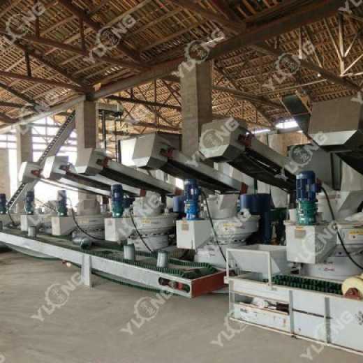 Shandong Yulong complete straw sawdust pellet line producing around 1000kg per hour 2-3ton/hr