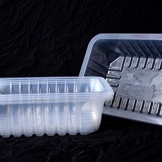 Secondary fresh supermarket rectangular plastic tray black food - grade fruit and vegetable tray plastic box