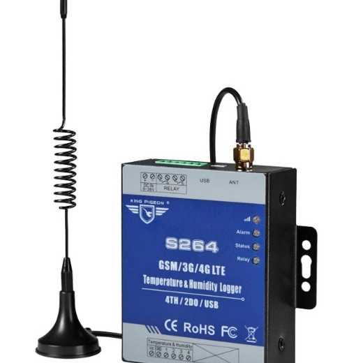 S264 GSM/3G/4G Temp&Humidity Monitoring(4T&H+2DO)