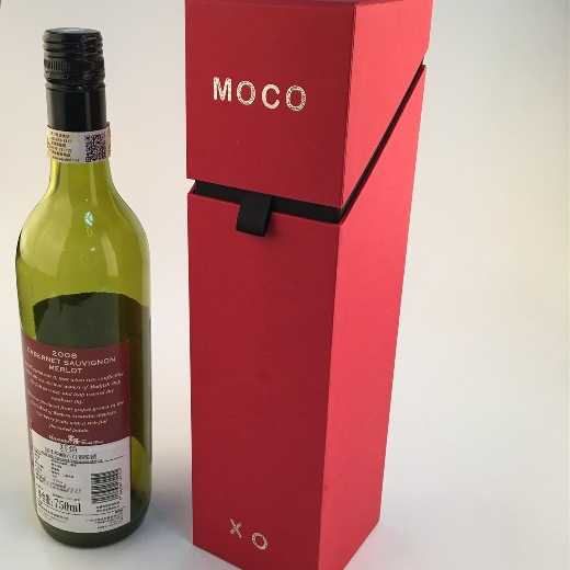wine carrier packaging box with handle champagne bottle holder