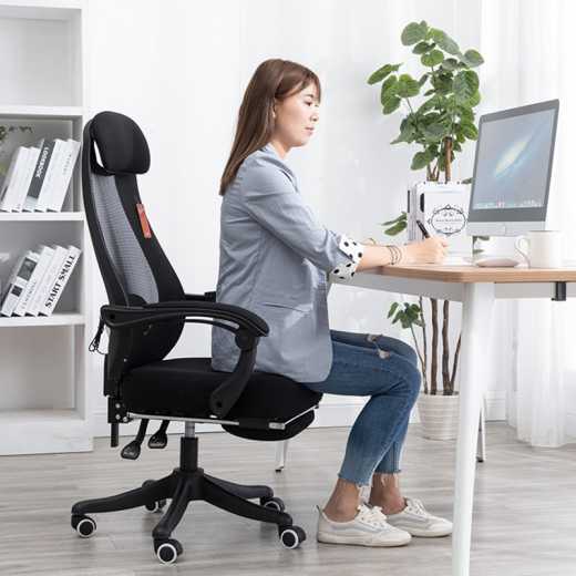 Chair waves computer chair e-sports game web celebrity bow chair staff lift rotating dormitory can lie down office chair