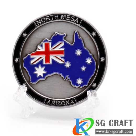 3D Challenge Coin with Soft Enamel