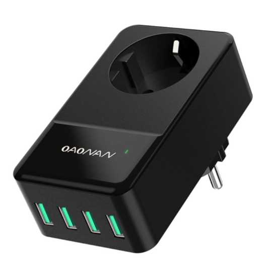 USB charger multi-port socket adapter