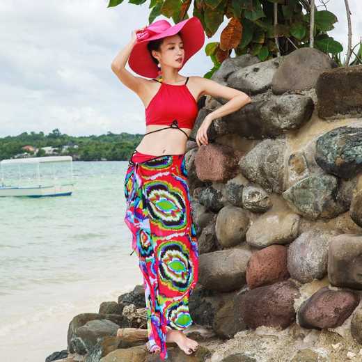 Xia Yan's authentic bikini bikini swimsuit for hot spring Beach with slimming cover
