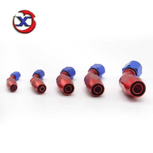 45 ° AN6 Auto oil cooling refit rotary oil pipe fittings aluminum oil cooler fittings black red/red blue/black