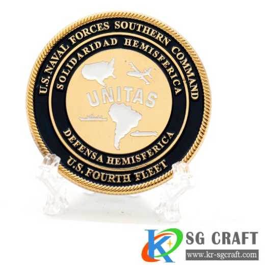 Custom metal 3d printing challenge coin for military