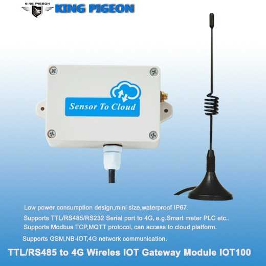 RS485 TTL RS232 to 4G wireless IoT gateway module IoT100 support 