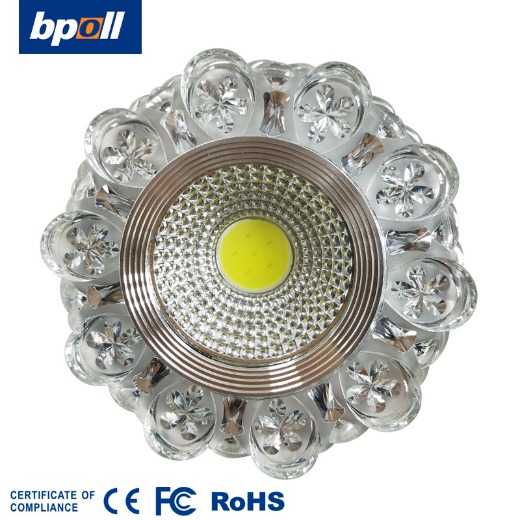 Wholesale low price new 2 color recessed round COB 5W led light panel