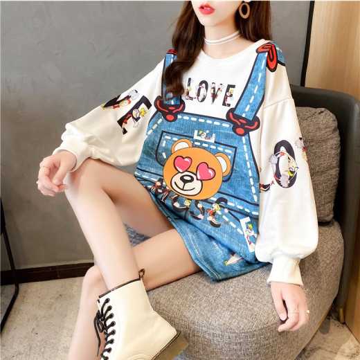Marvili Hoodies Loose Korean Spring and Autumn Clothing New Lovely Preppy Coat for Women's Fall Mix