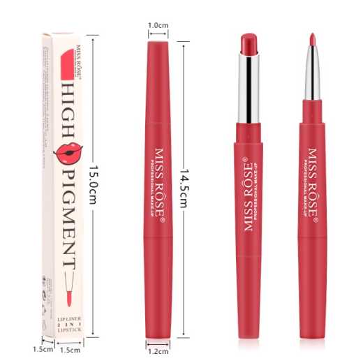 Professional Makeup Double-end Liplipstick Pencil Waterproof Long Lasting Tint Sexy Red Lip Velvet Matte Liner Pen Lipstick Set
