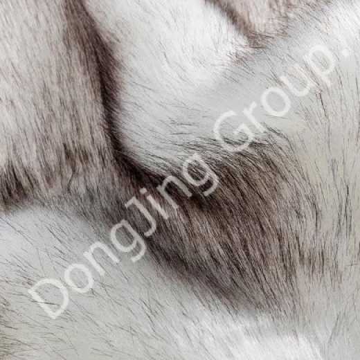 White dyed fox fur faux fur fabric