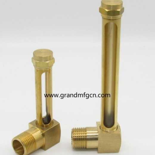 Elbow Brass tube oil level gauge 