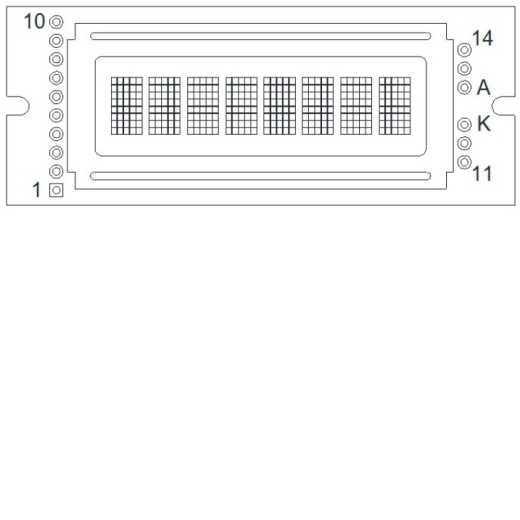 Monochrome LCM Character Type  PLC0801BW