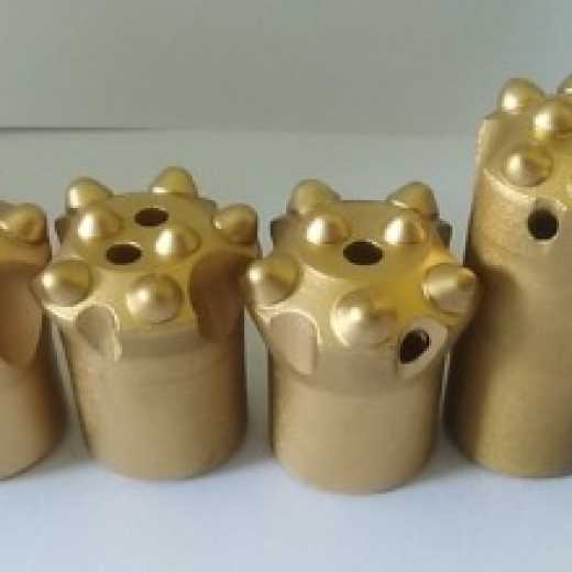 Button Bits Top hammer drill bits have thread bits and tapered bit.