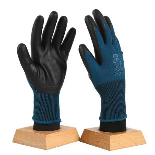 Touch screen nitrile ultrafine foaming wear-resistant gloves, anti-slip, oil resistant, comfortable labor protection gloves, breathable, glue-coated gloves, protective gloves