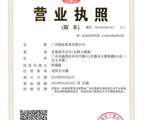 Guangzhou Dinghong Trading Co. , Ltd.